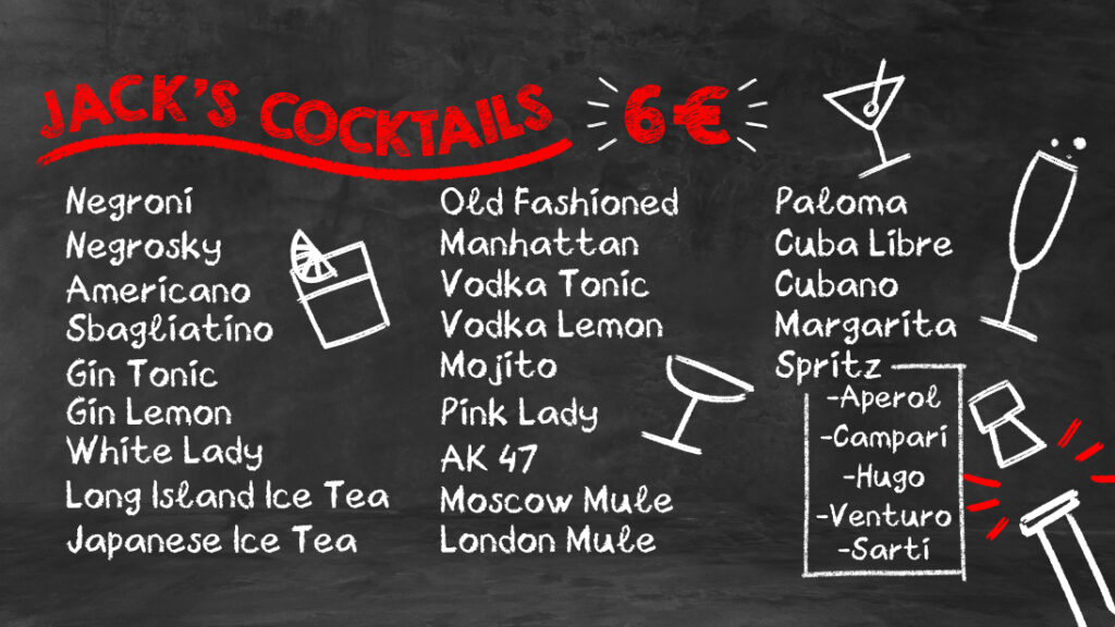 Jack's Cocktail. Grafica per Il Naccherino Cocktail Bar